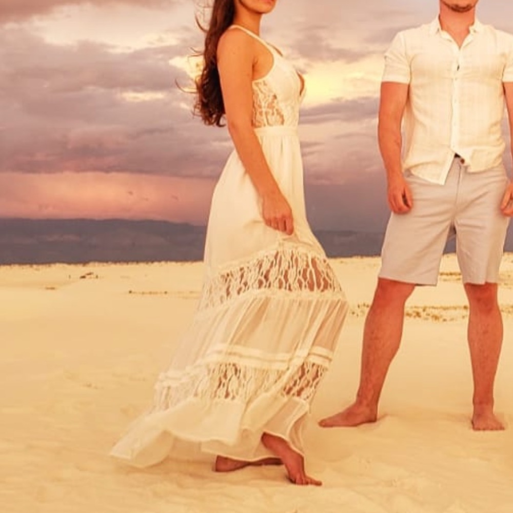 White sheet dress